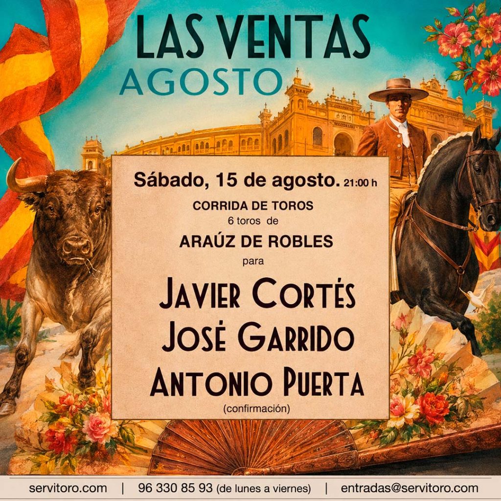 Toros de Araúz de Robles para Javier Cortés, José Garrido y Antonio Puerta (confirmación)