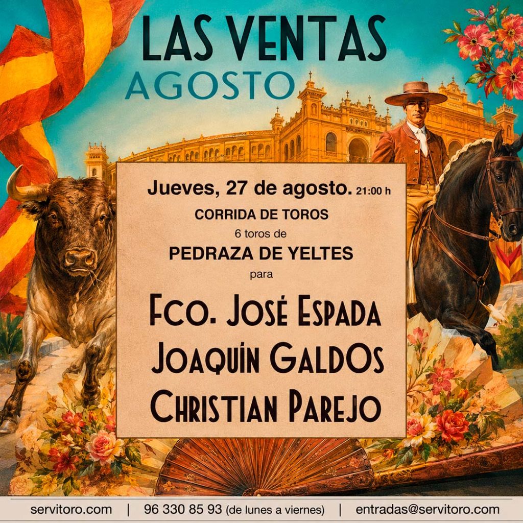 Toros de Pedraza de Yeltes para Fco. José Espada, Joaquín Galdós y Christian Parejo.