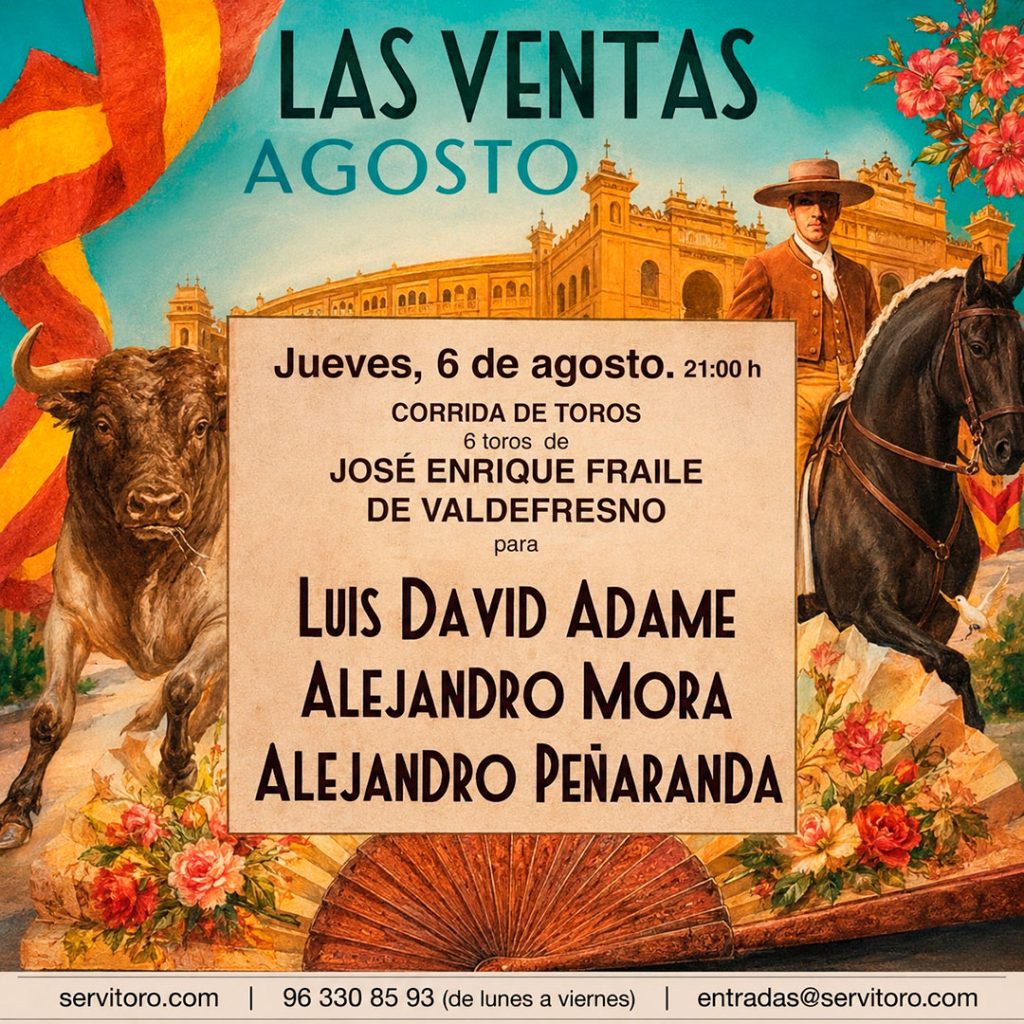 Toros de José Enrique Fraile de Valdefresno para Luis David Adame, Alejandro Mora y Alejandro Peñaranda.