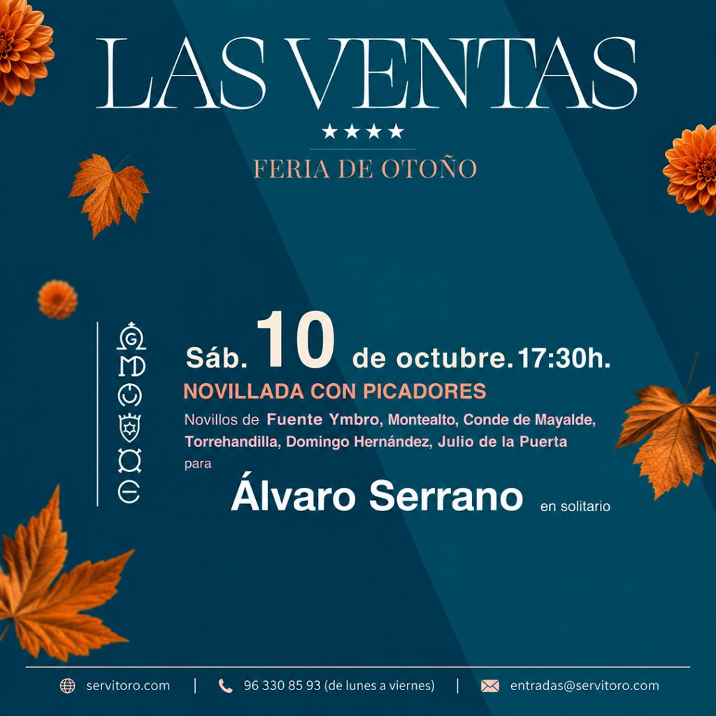Plaza de toros de Las Ventas - Corrida de novillos 10 octubre 2026
