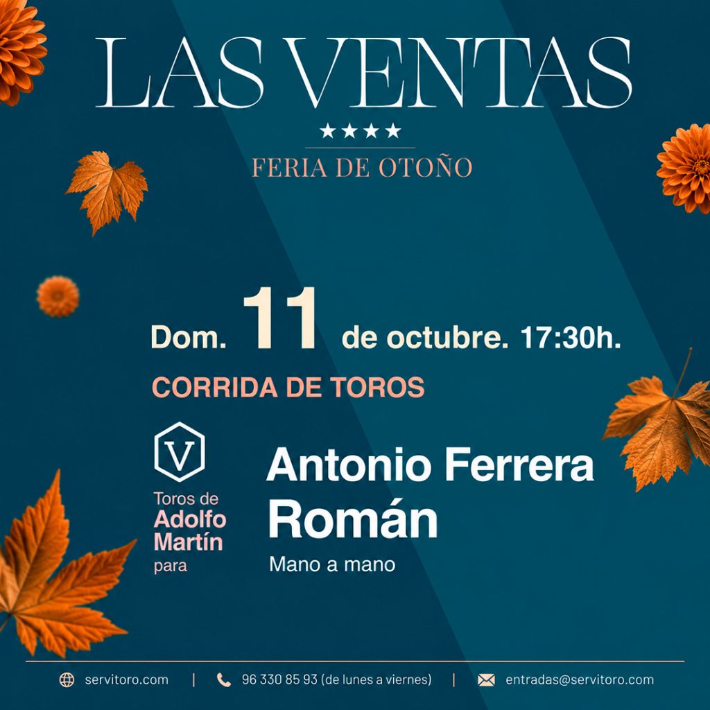 Plaza de toros de Las Ventas - Corrida toros 11 octubre 2026