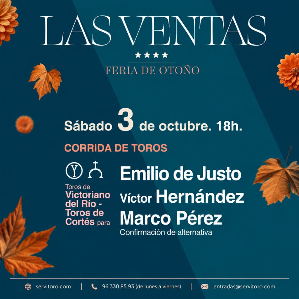 Feria de Otoño - Corrida de toros 3 octubre 2026